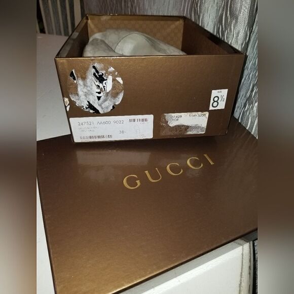 Gucci Guccissima GG Logo Pink Peep Toe Pumps Heels  authentic - Picture 10 of 16